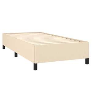 Box spring postel s matrací krémová 90x200 cm textil - obrázek 4