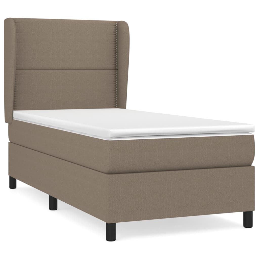 vidaXL Box spring postel s matrací taupe 100 x 200 cm textil