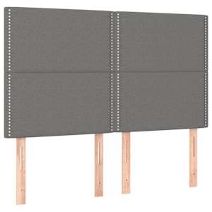 Box spring postel s matrací tmavě šedý 140 x 190 cm textil - obrázek 6