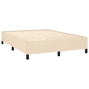 Box spring postel s matrací krémová 140x190 cm textil - obrázek 4