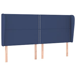 Box spring postel s matrací modrá 200x200 cm textil - obrázek 6