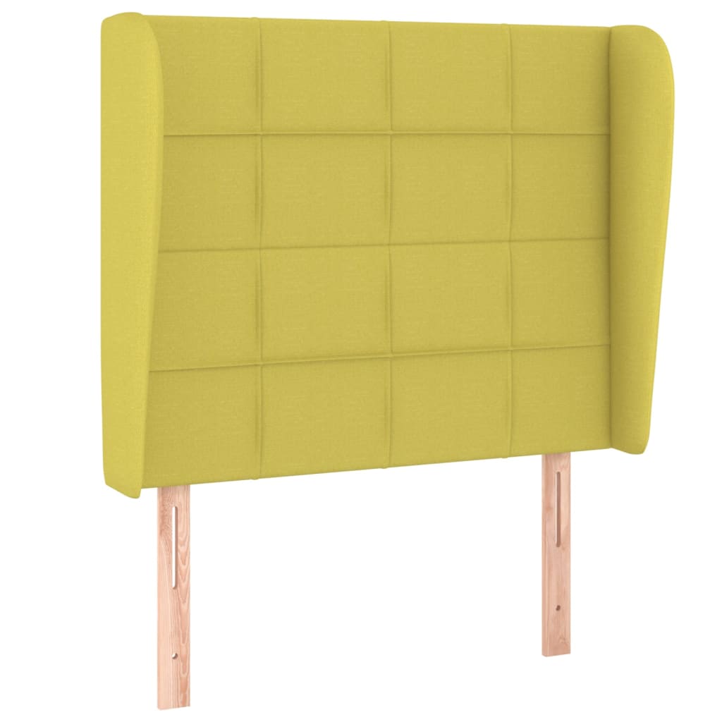 Pat box spring cu saltea, verde, 100x200 cm, textil