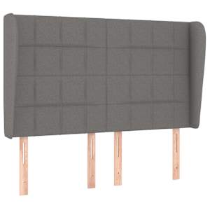 Box spring postel s matrací tmavě šedý 140 x 190 cm textil - obrázek 6