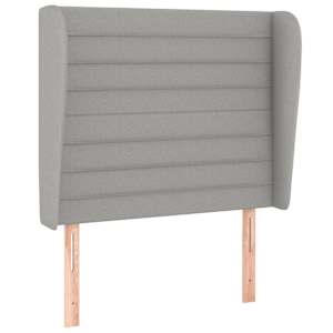 Box spring postel s matrací světle šedý 100 x 200 cm textil - obrázek 6