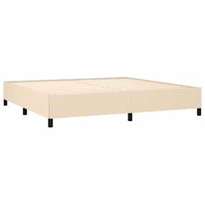 Box spring postel s matrací krémová 200x200 cm textil - obrázek 4