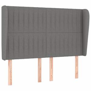 Box spring postel s matrací tmavě šedý 140 x 190 cm textil - obrázek 6