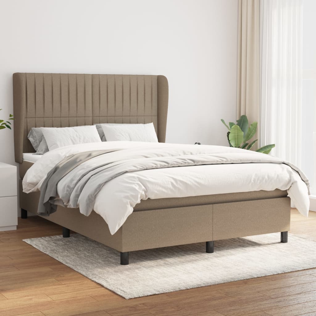  ΚΡΕΒΑΤΙ BOXSPRING ΜΕ ΣΤΡΩΜΑ TAUPE 140X200 ΕΚ. ΥΦΑΣΜΑΤΙΝΟ V-3128129