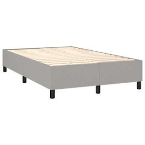 Box spring postel s matrací světle šedá 140 x 190 cm textil - obrázek 4