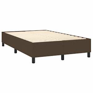 Box spring postel s matrací tmavě hnědá 140x190 cm textil - obrázek 4