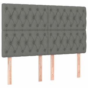 Box spring postel s matrací tmavě šedá 140x200 cm textil - obrázek 6