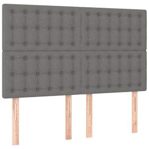 Box spring postel s matrací tmavě šedý 140 x 190 cm textil - obrázek 6