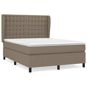 Box spring postel s matrací taupe 140x190 cm textil - obrázek 2