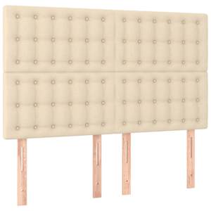 Box spring postel s matrací krémová 140x190 cm textil - obrázek 6