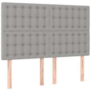 Box spring postel s matrací světle šedá 140 x 200 cm textil - obrázek 6