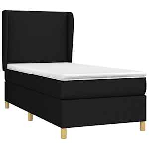 Box spring postel s matrací černá 90x200 cm textil - obrázek 3