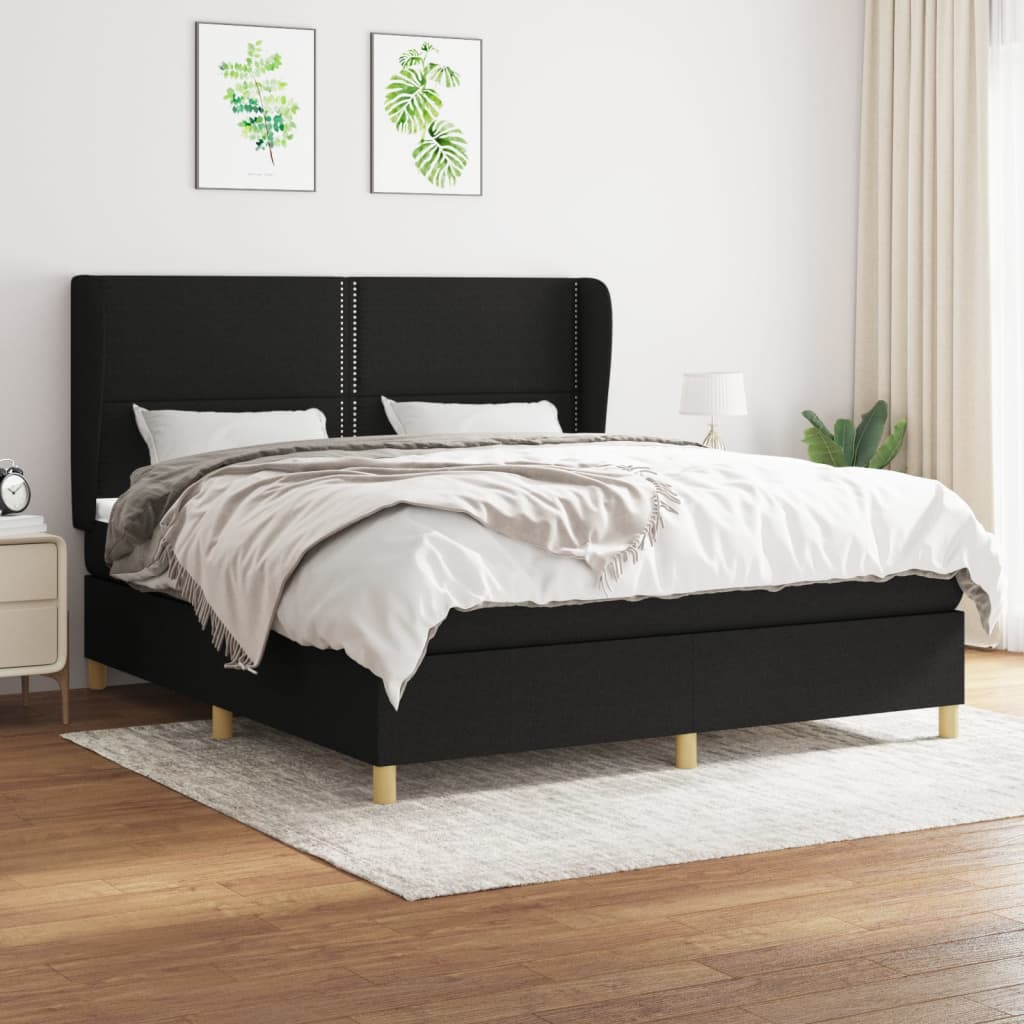  ΚΡΕΒΑΤΙ BOXSPRING ΜΕ ΣΤΡΩΜΑ ΜΑΥΡΟ 180X200 ΕΚ. ΥΦΑΣΜΑΤΙΝΟ V-3128463