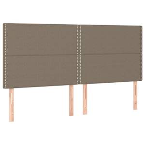 Box spring postel s matrací taupe 200x200 cm textil - obrázek 6