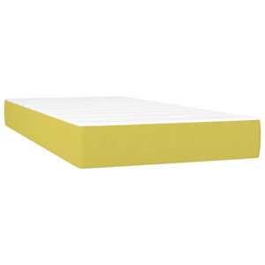 Box spring postel s matrací zelená 200x200 cm textil - obrázek 7