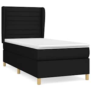 Box spring postel s matrací černá 90x190 cm textil - obrázek 2