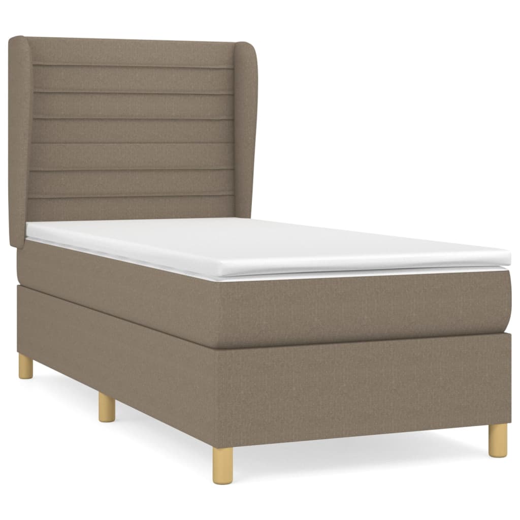 Thumbnail - vidaXL Boxspringbett mit Matratze Taupe 90x190 cm Stoff