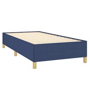 Box spring postel s matrací modrá 90x190 cm textil - obrázek 4