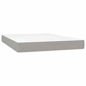 Box spring postel s matrací světle šedá 140 x 190 cm textil - obrázek 5