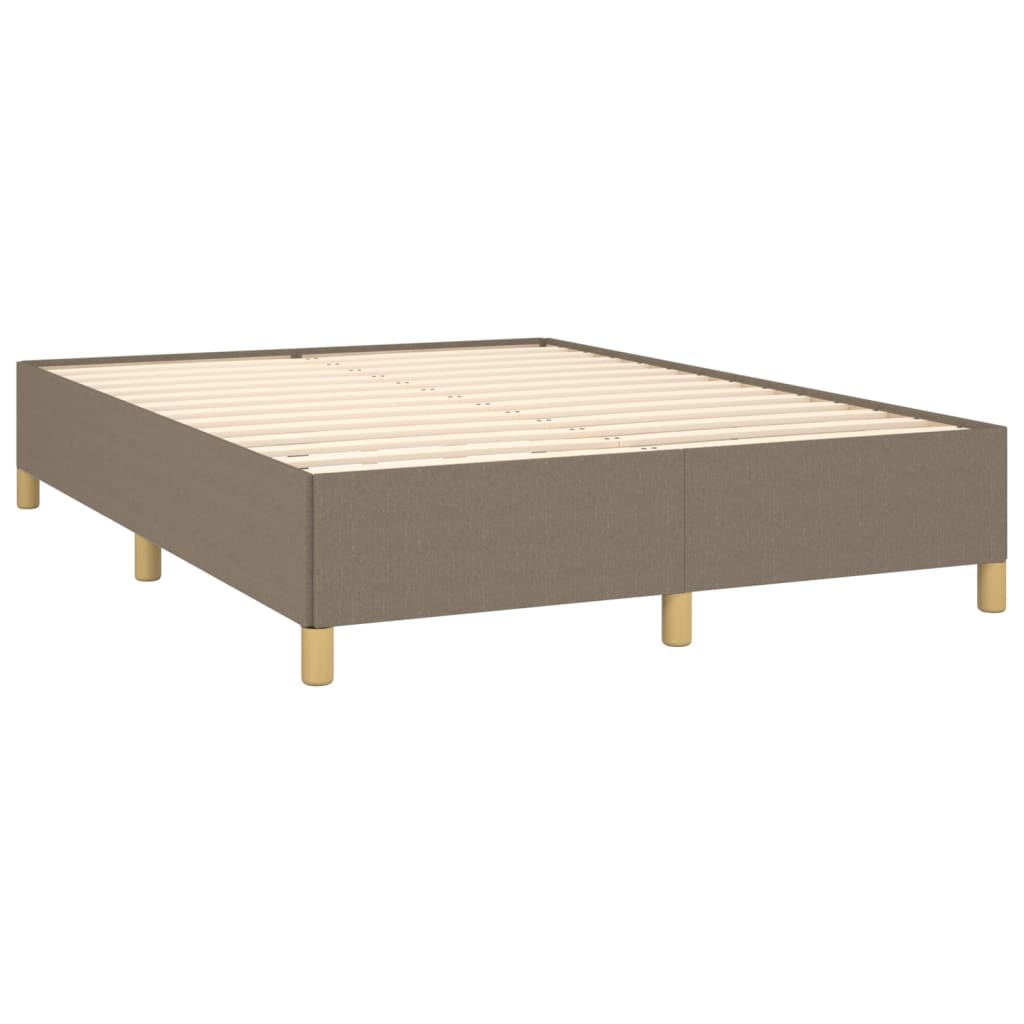 Box spring postelja z vzmetnico taupe 140x190 cm blago