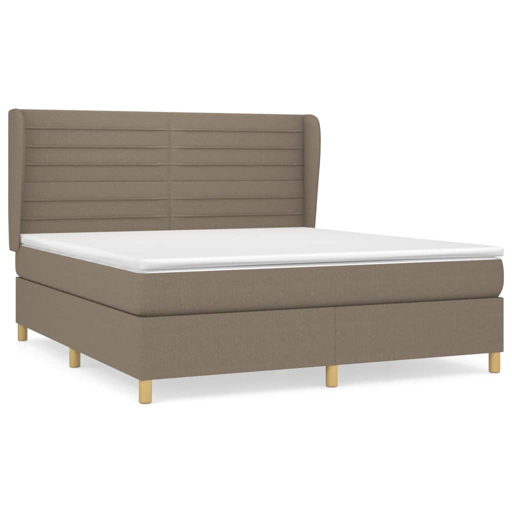 Thumbnail - vidaXL Boxspringbett mit Matratze Taupe 160x200 cm Stoff