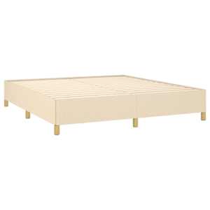Box spring postel s matrací krémová 180x200 cm textil - obrázek 4