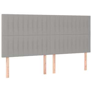 Box spring postel s matrací světle šedá 160 x 200 cm textil - obrázek 6