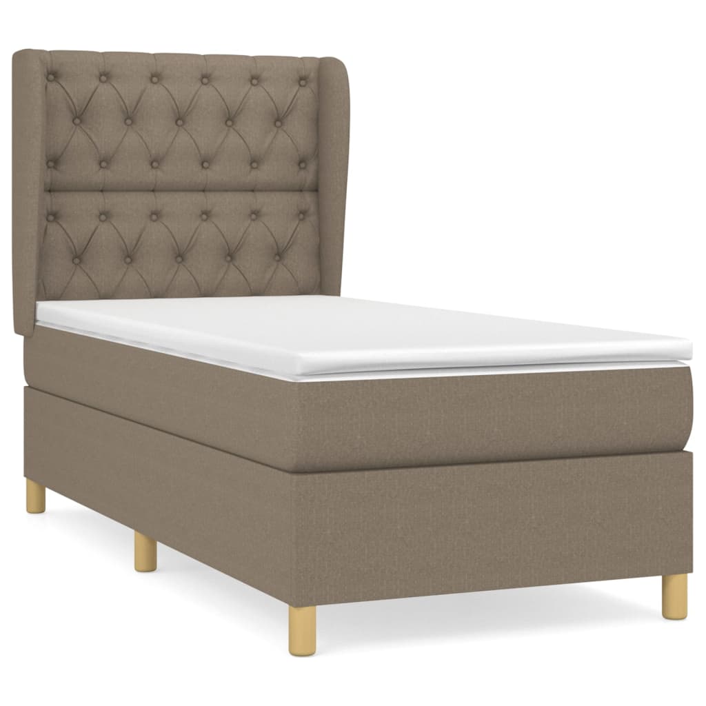 Thumbnail - vidaXL Boxspringbett mit Matratze Taupe 80x200 cm Stoff