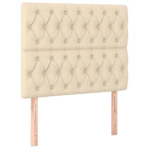 Box spring postel s matrací krémová 100 x 200 cm textil - obrázek 6