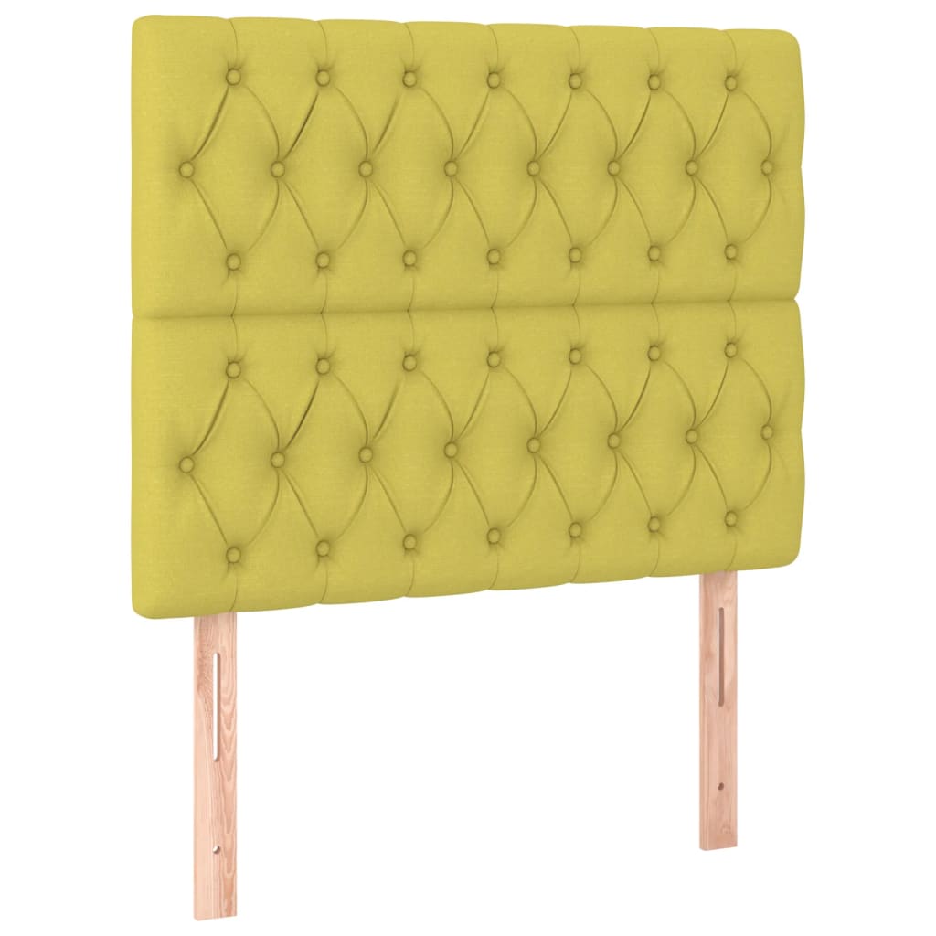 Боксспринг легло с матрак, зелено, 100x200 см, плат