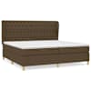 vidaXL kontinentaalvoodi madratsiga, tumepruun, 200x200 cm, kangas