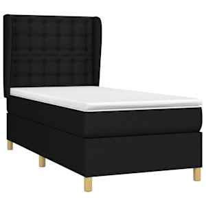 Box spring postel s matrací černá 90x200 cm textil - obrázek 3