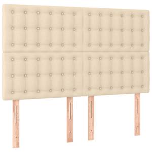 Box spring postel s matrací krémová 140x190 cm textil - obrázek 6