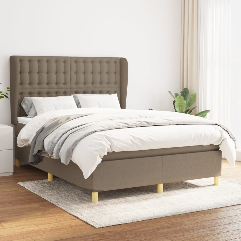  ΚΡΕΒΑΤΙ BOXSPRING ΜΕ ΣΤΡΩΜΑ TAUPE 140X200 ΕΚ. ΥΦΑΣΜΑΤΙΝΟ V-3128849