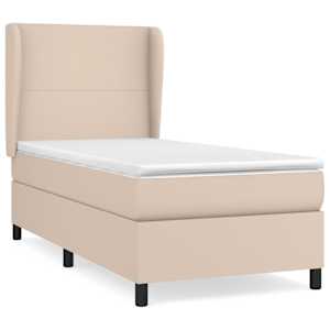 Box spring postel s matrací cappuccino 80 x 200 cm umělá kůže - obrázek 2