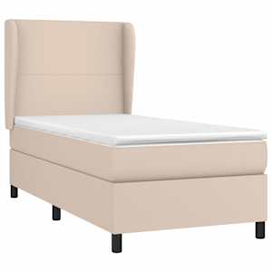Box spring postel s matrací cappuccino 80 x 200 cm umělá kůže - obrázek 3