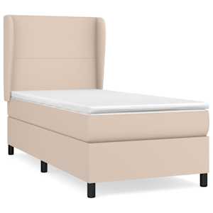 Box spring postel s matrací cappuccino 90x190 cm umělá kůže - obrázek 2