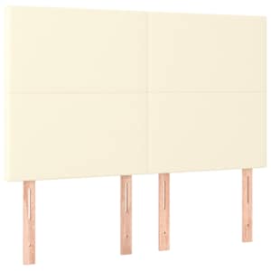 Box spring postel s matrací krémová 140x190 cm umělá kůže - obrázek 6