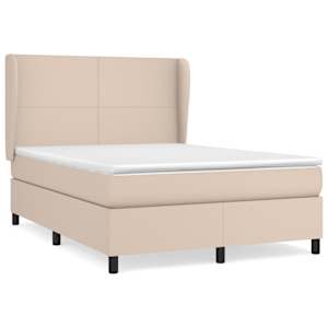 Box spring postel s matrací cappuccino 140x190 cm umělá kůže - obrázek 2