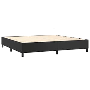 Box spring postel s matrací černá 200x200 cm umělá kůže - obrázek 4