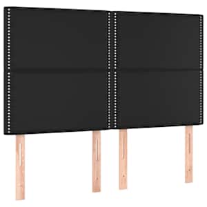 Box spring postel s matrací černá 140 x 190 cm umělá kůže - obrázek 6