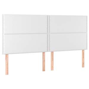 Box spring postel s matrací bílá 200x200 cm umělá kůže - obrázek 6