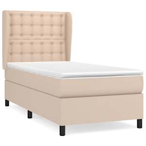 Box spring postel s matrací cappuccino 80 x 200 cm umělá kůže - obrázek 2