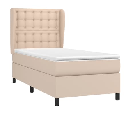 vidaXL Sommier à lattes de lit avec matelas Cappuccino 80x200 cm