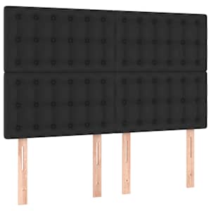 Box spring postel s matrací černá 140 x 190 cm umělá kůže - obrázek 6