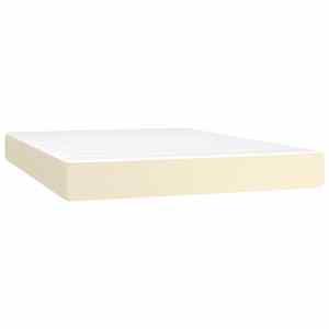 Box spring postel s matrací krémová 140x190 cm umělá kůže - obrázek 5