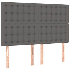 Box spring postel s matrací šedá 140 x 190 cm umělá kůže - obrázek 6